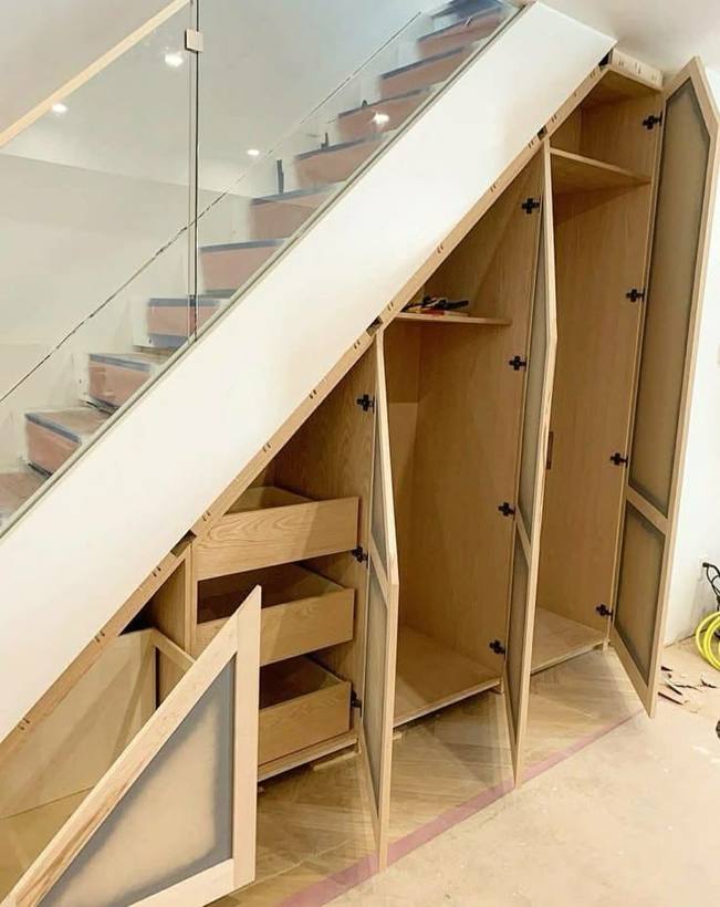 Under-stair pull-out drawers