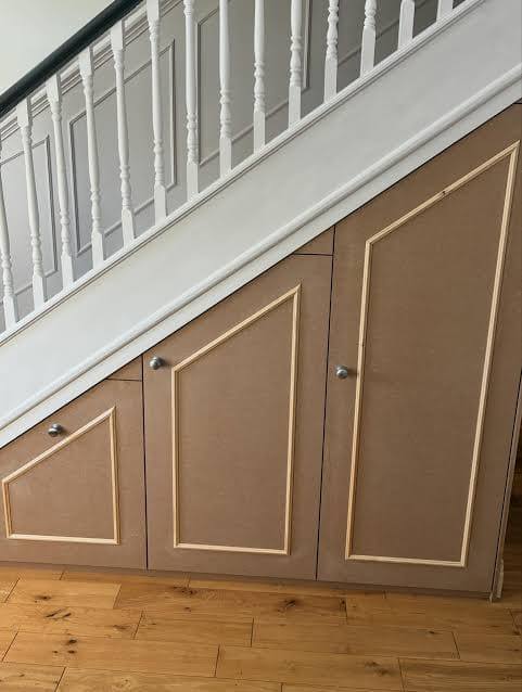 Under-stair cabinet doors